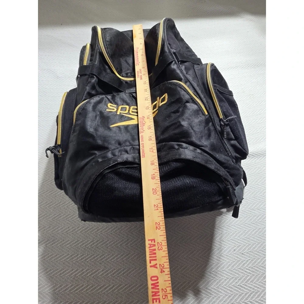Speedo Teamster Swim Backpack Black Gold 20